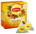 Чай черный Lipton Caramel Chai, с корицей и карамелью, 20 пирамидок