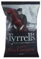 Чипсы картофельные Tyrrells, натуральные, с морской солью и черным перцем, 150г