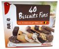 Печенье Auchan Au Chocolat Belge, ассорти с бельгийским шокоадом, 375г