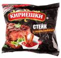 Сухарики «Кириешки» ржанные со вкусом стейка, 60г + соус барбекью, 25мл