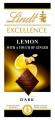 Тёмный шоколад Lindt Excellence, с лимоном и имбирём, 100г