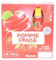 Яблочно-клубничный десерт с пониженным содержанием сахара Auchan, 4х90г